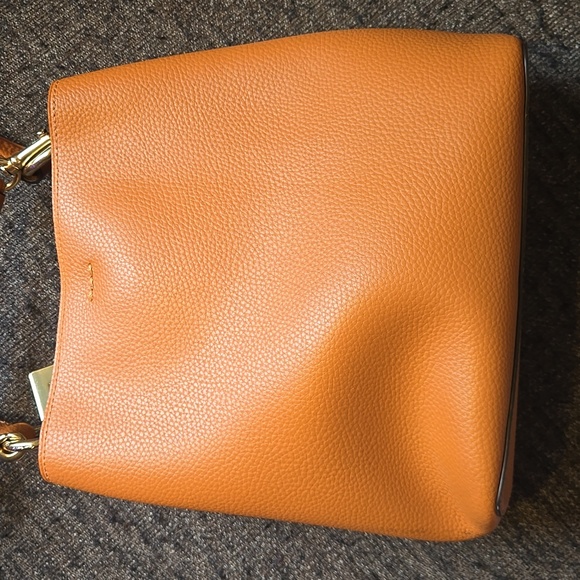 Coach Small Town Bucket Bag  pebbled leather In Orange Taffy - Picture 6 of 10
